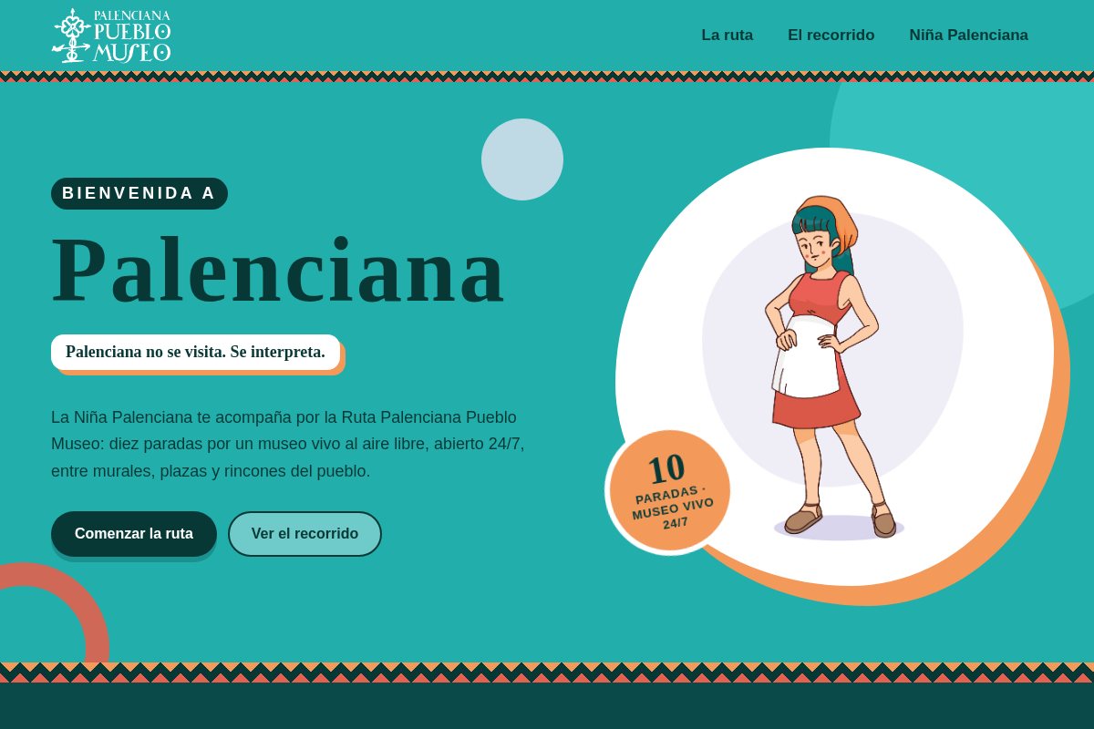 Portada de Palenciana Pueblo Museo con la Niña Palenciana